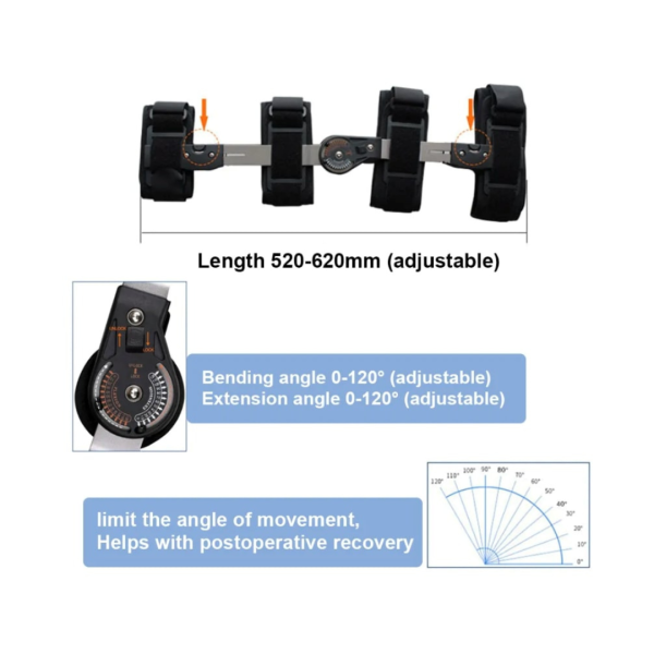 Medical Adjustable Knee Fixed Support Brace - Durable, Comfortable, Secure and Stylish Design - Image 6