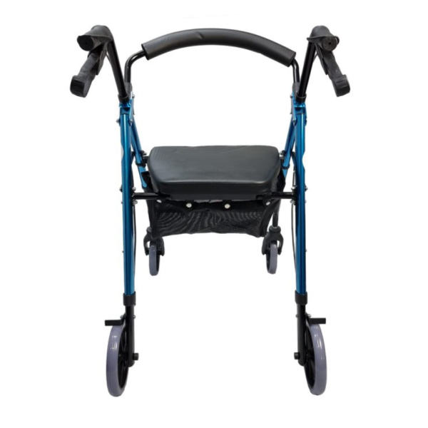 Practical Durable 4 Wheel Rollator Frame with Backrest Support Adjustable Height - Image 4
