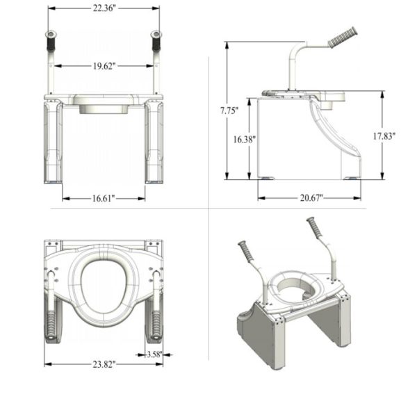 Toilet Lift Seat – Kensington - Image 2